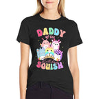 Daddy Of Birthday Girl Birthday Party Squish Squad Mallow  Quick-drying T-Shirt