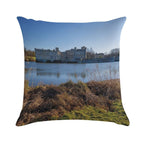 Panoramic View of Leeds Castle in Kent England UK Soft Multiple Sizes Throw Pillow