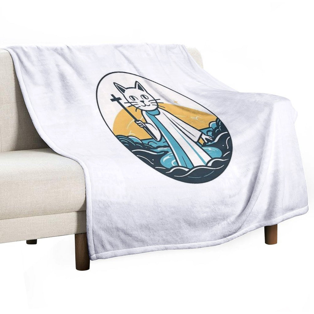Jesus Kitten, Jesus Is Savior Cat Quick-dry Throw Blanket