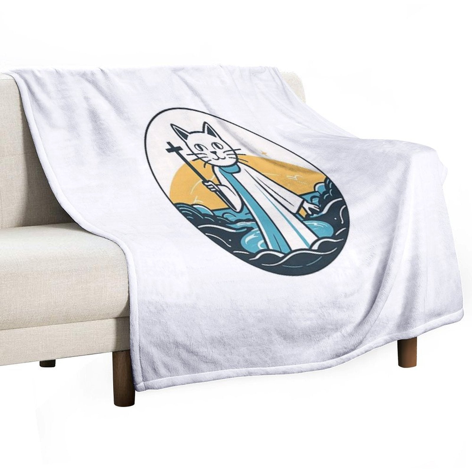 Jesus Kitten, Jesus Is Savior Cat Quick-dry Throw Blanket