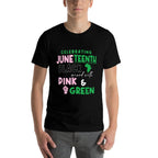 Celebrating Juneteenth Black Mixed with History Pink  Polyester Blend T-Shirt