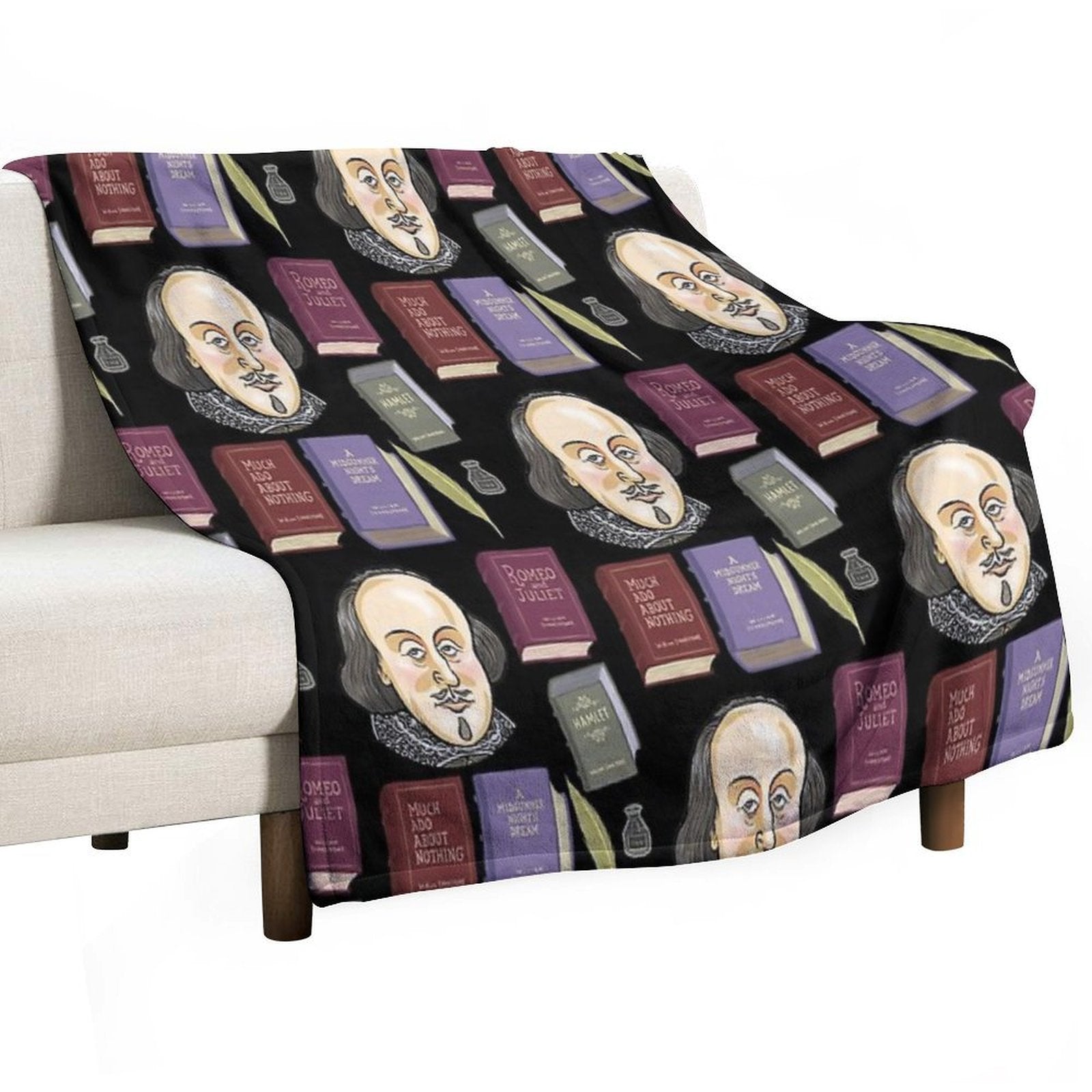 William Shakespeare Gift-ready Throw Blanket