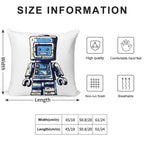 Almost Blue Robot Soft Easy Maintenance Throw Pillow
