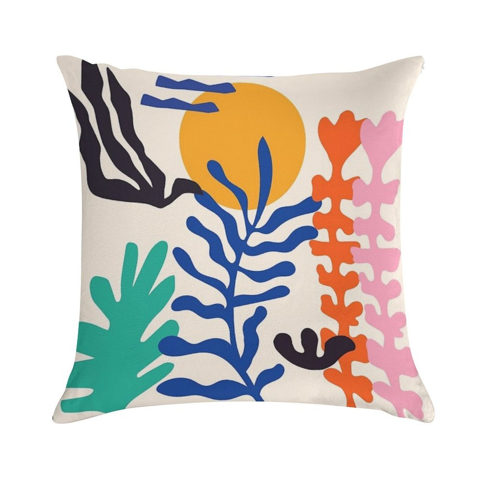 Matisse Bright Boho Botanical Soft Reinforced Edging Throw Pillow
