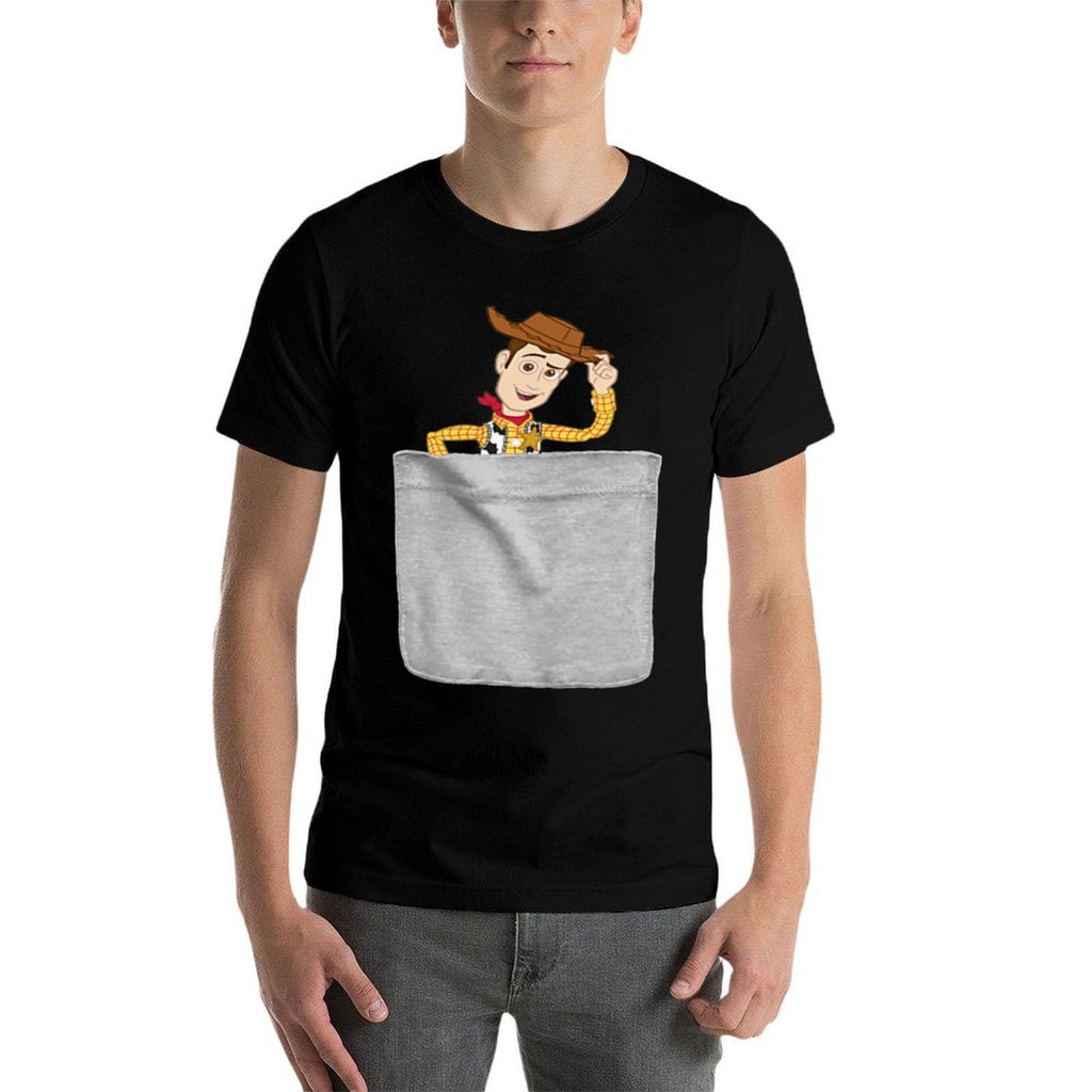 Disney Pixar Toy Story Sheriff Woody Mini Pocket Icon  Stretchy T-Shirt