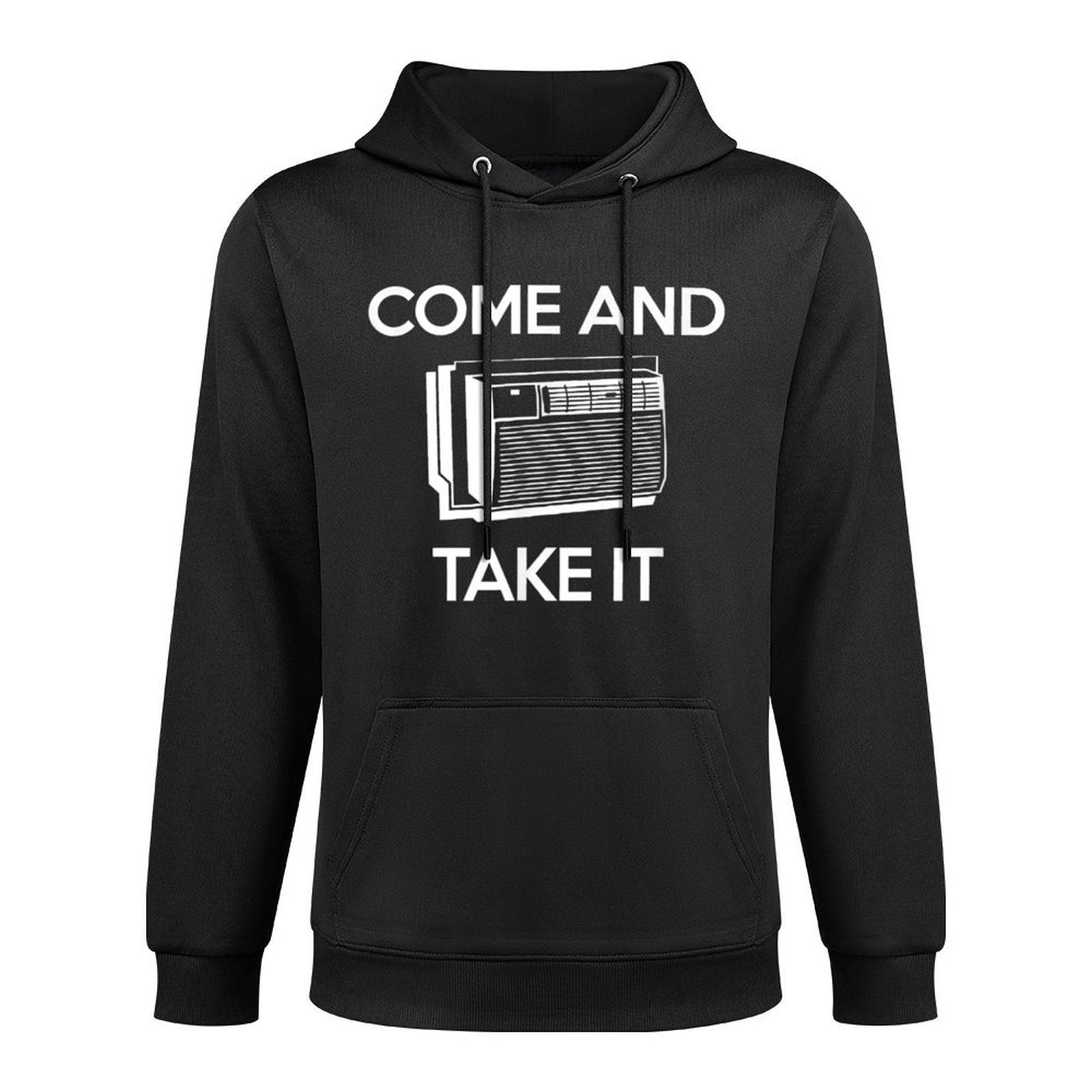 Come And Take It Texas Air Conditioner Last Stand Meme Cotton-Polyester Blend Hoodie
