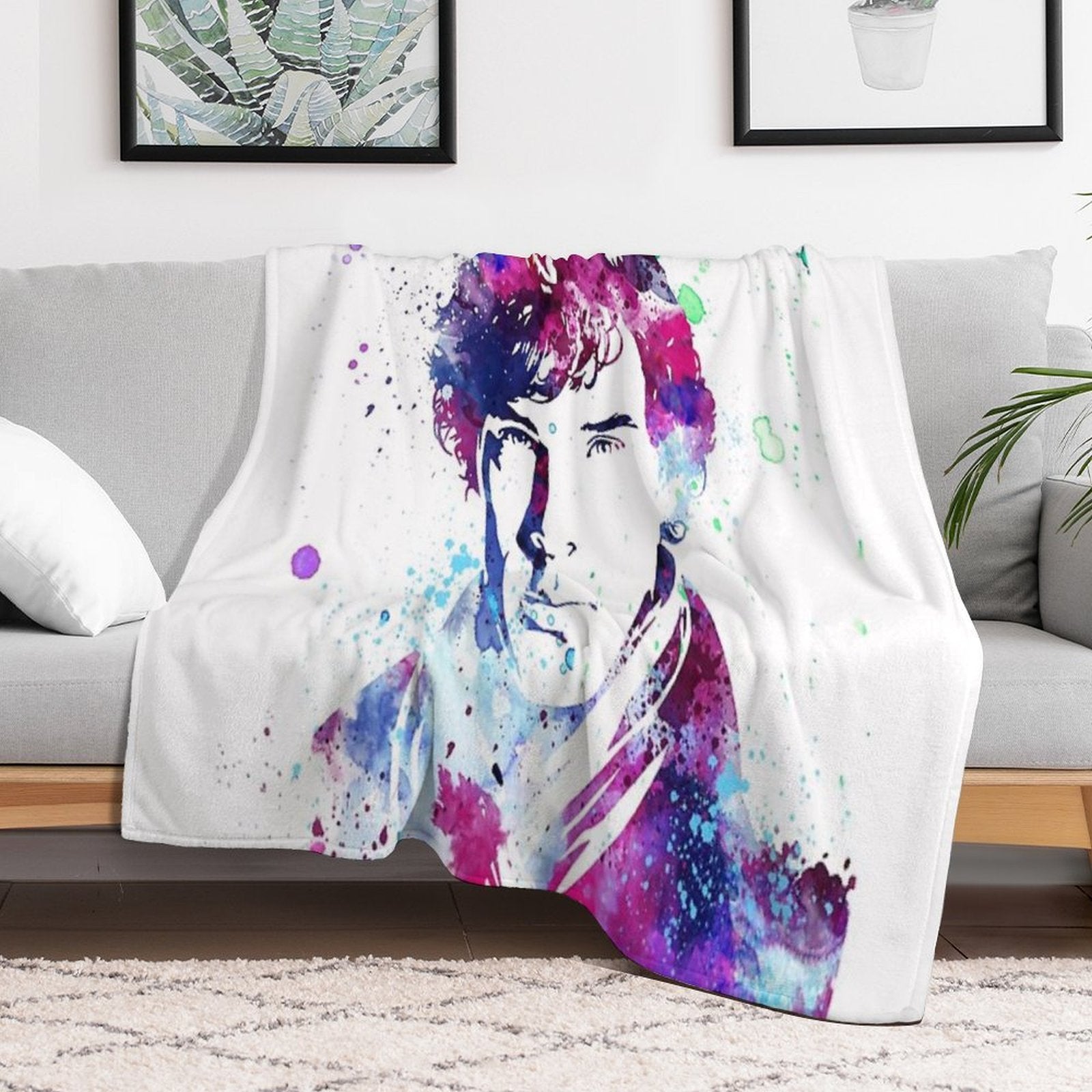 Benedict Cumberbatch Sherlock Plush Throw Blanket