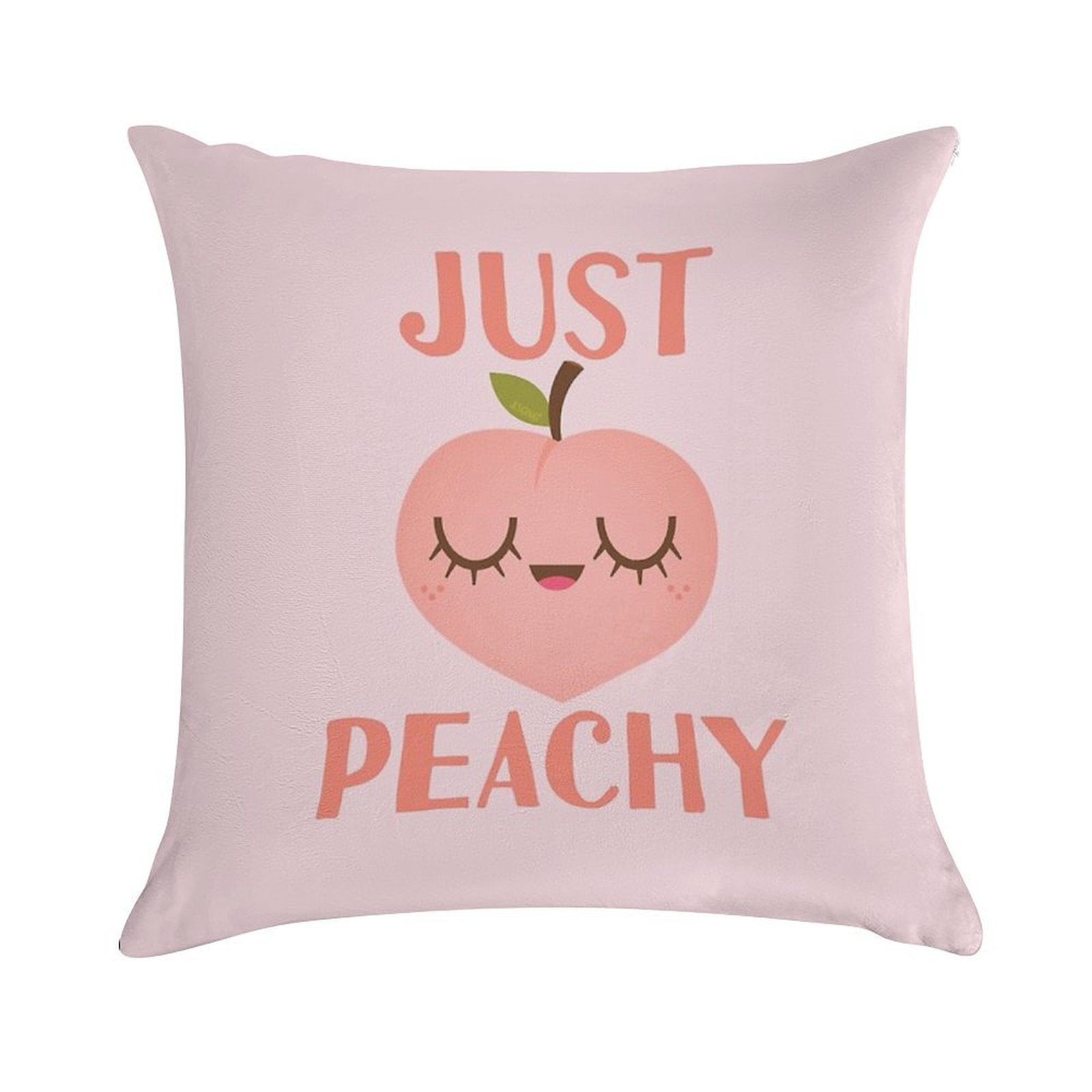Just Peachy Soft Fade-Resistant Throw Pillow