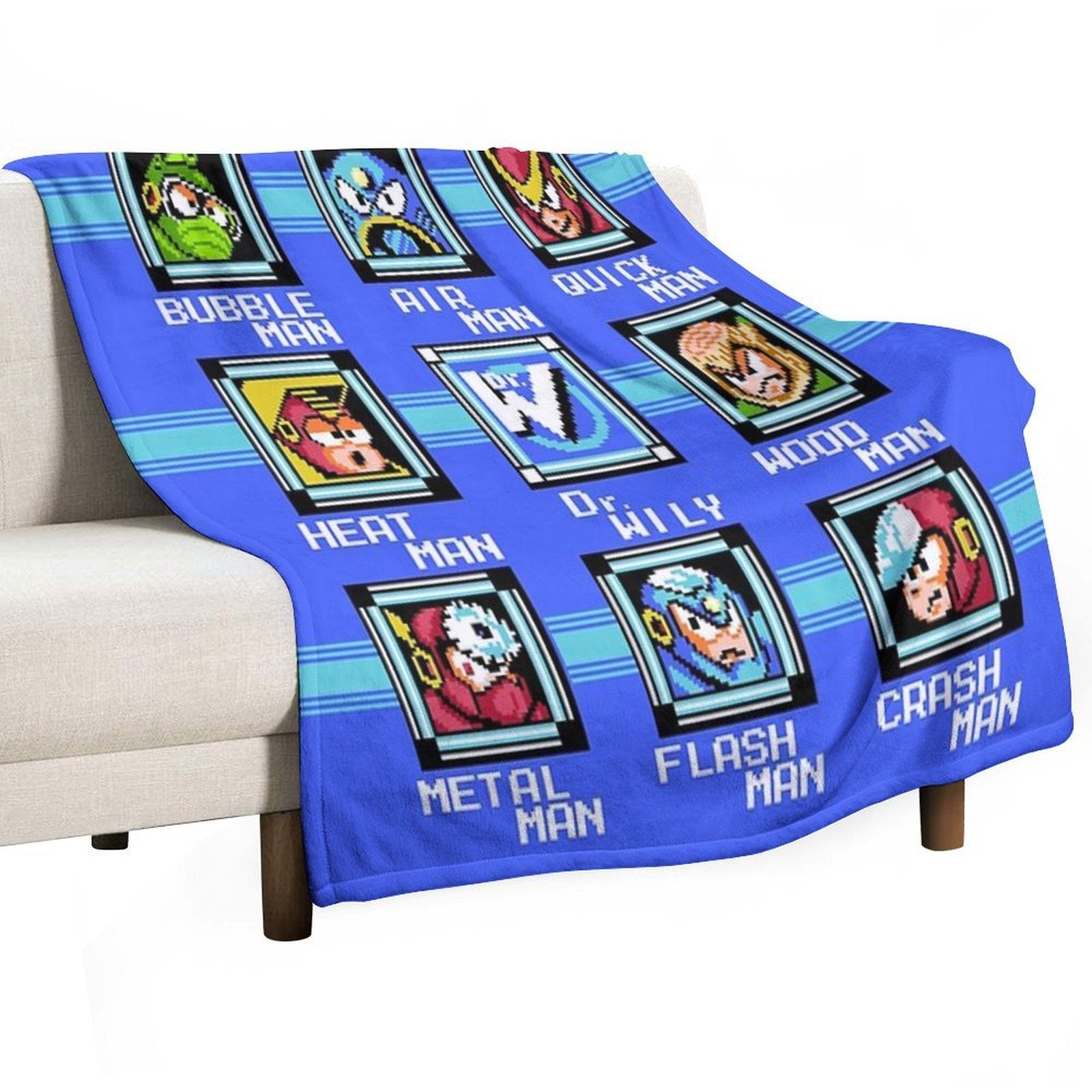 Mega Man 2 - Stage Select Compact Throw Blanket