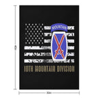 10th Mountain Division (Distressed Flag) Velvety-soft Throw Blanket