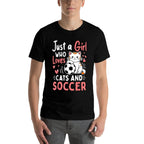 Just A Girl Who Loves Cats And Soccer Cat Lovers Women  Polyester Blend T-Shirt