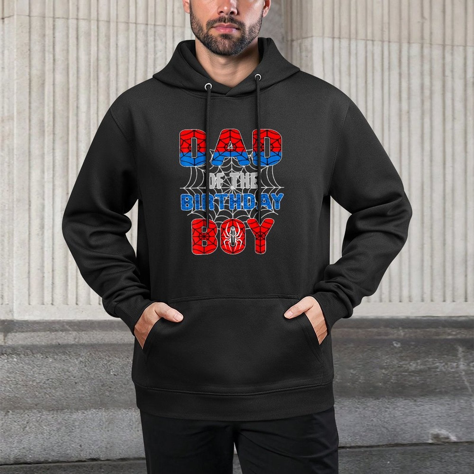 Spider Web Birthday Party Dad of The Birthday Boy Pilling-Resistant Hoodie