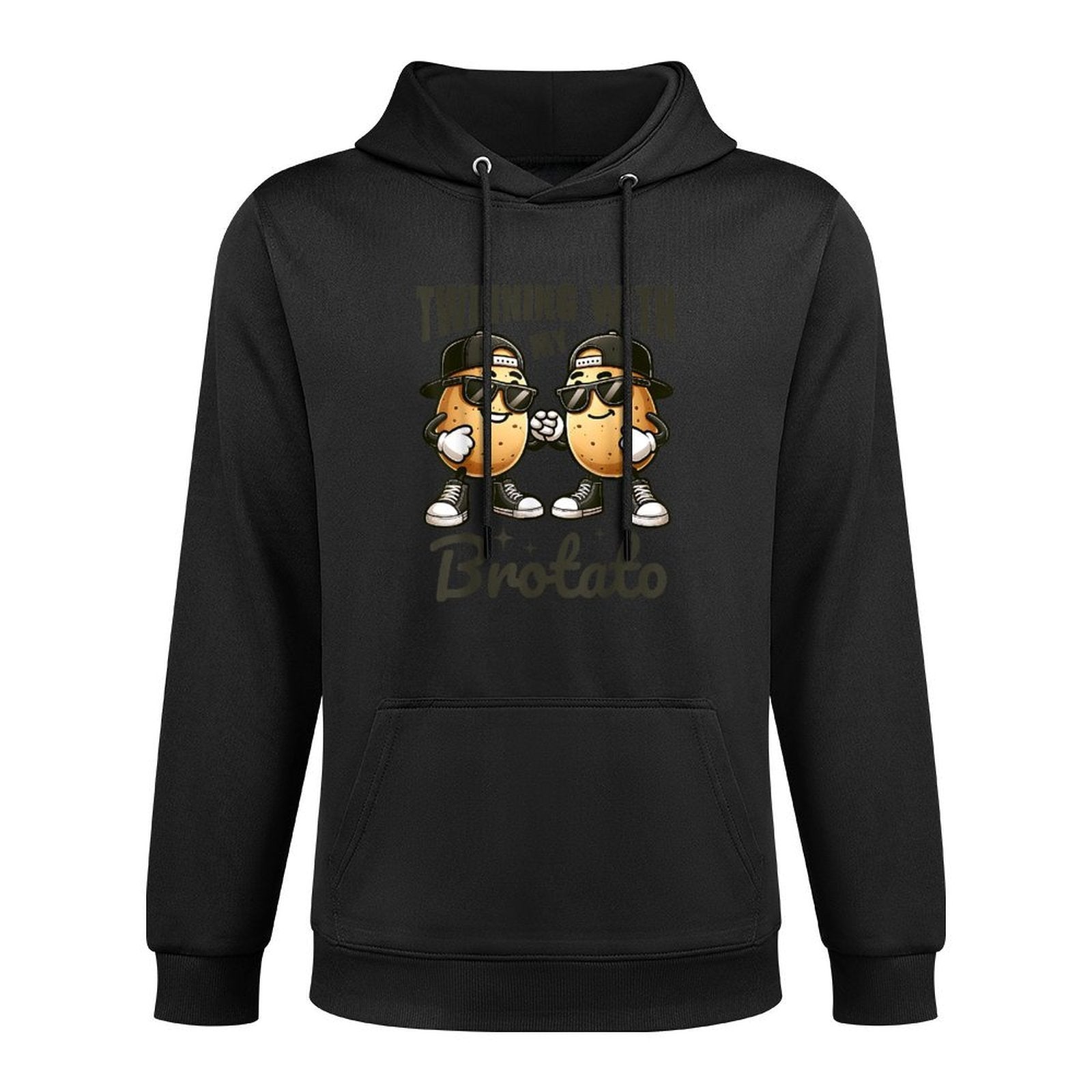 Twinning With My Bro Potato Funny Twin Brothers Best Friend Machine Washable Hoodie