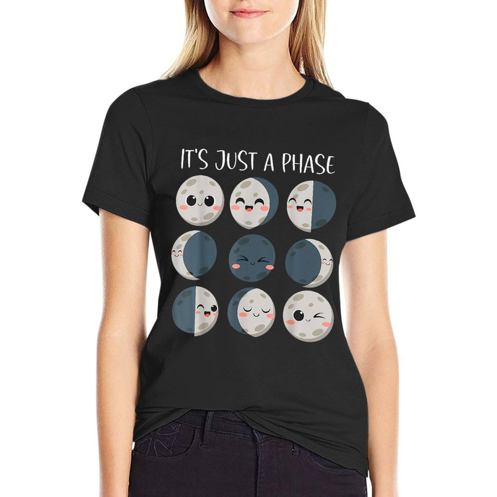 Science Teacher Moon Phases Scientist Back To School  Fade-proof Color T-Shirt