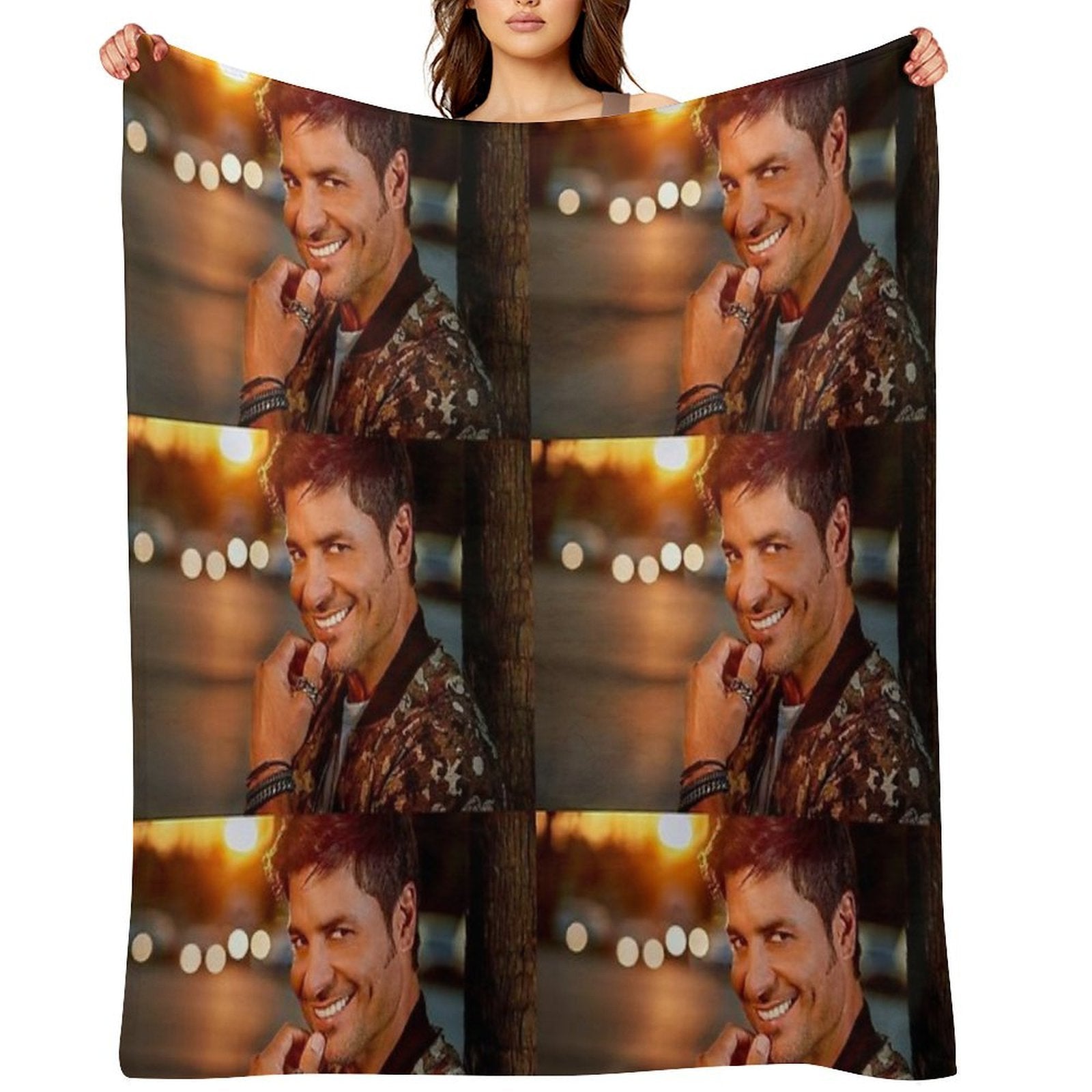 Chayanne Classic Photoshoot Machine-washable Throw Blanket