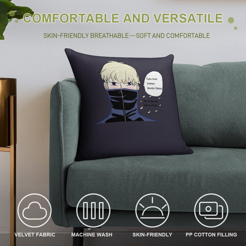 Experience Tactical Thinking In Combat Bonito Flakes Guy Gift For Fans Soft Washable Throw Pillow