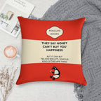 Tea And Biscuits Parody Penguin Book Cover Soft Bedroom Essential Throw Pillow