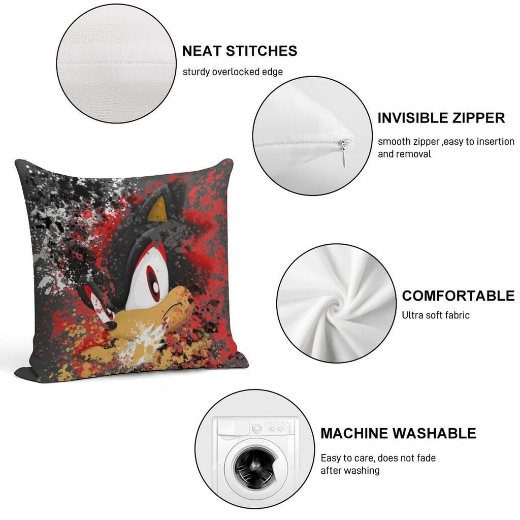 Shadow Stare Back V2.0 Soft Hidden Zipper Throw Pillow