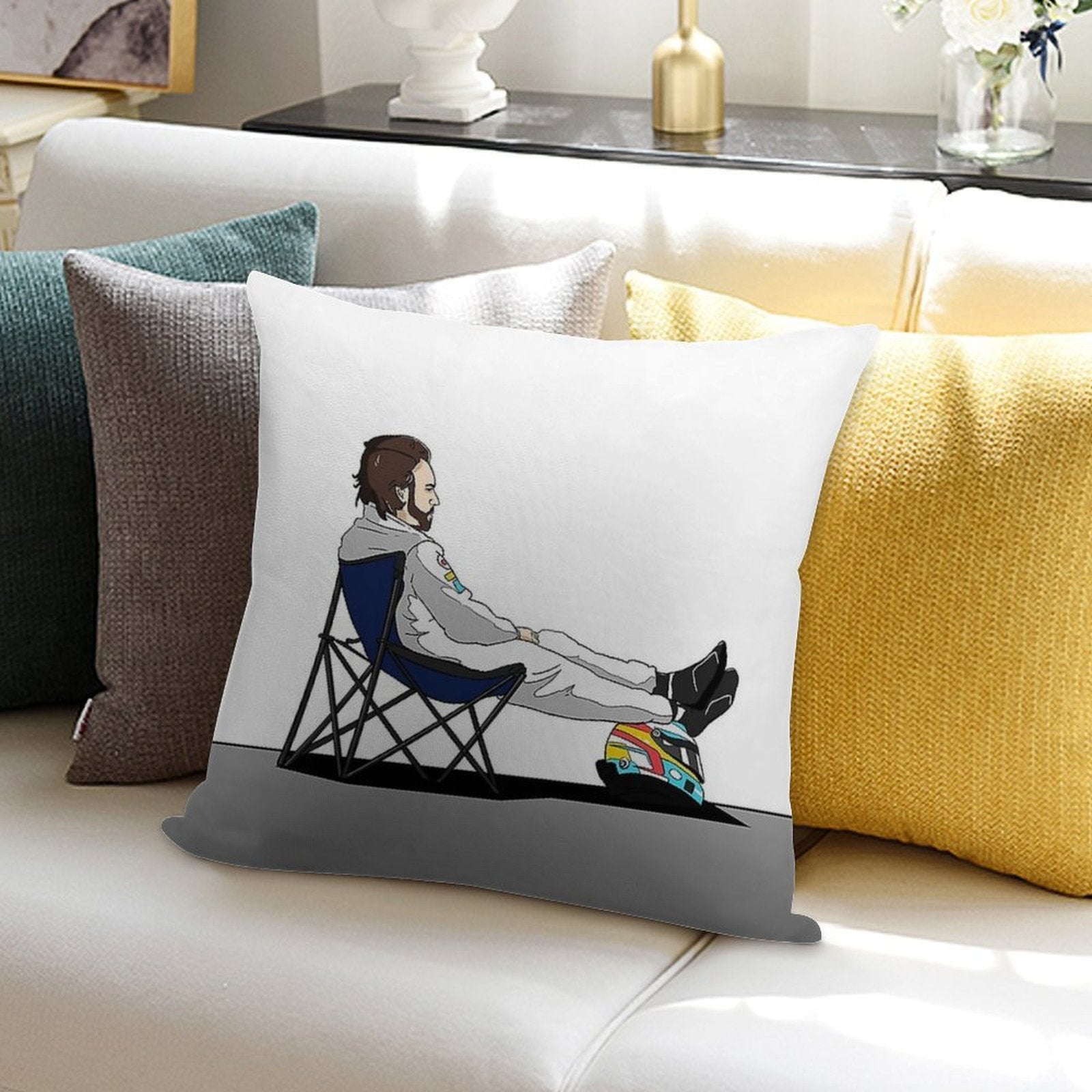 Fernando Alonso Iconic Soft Ultra-Soft Texture Throw Pillow