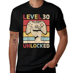 Level 30 Unlocked 30 Year Old Men Bday Outfit 30th Birthday  Lightweight T-Shirt