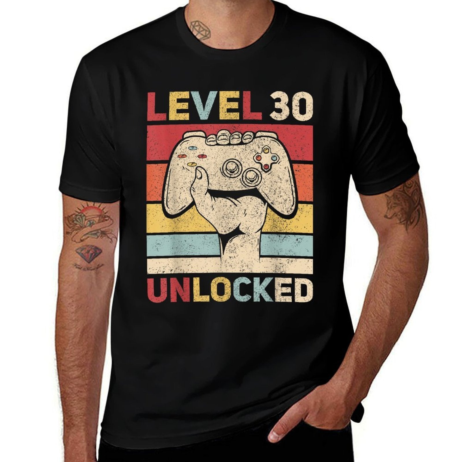 Level 30 Unlocked 30 Year Old Men Bday Outfit 30th Birthday  Lightweight T-Shirt