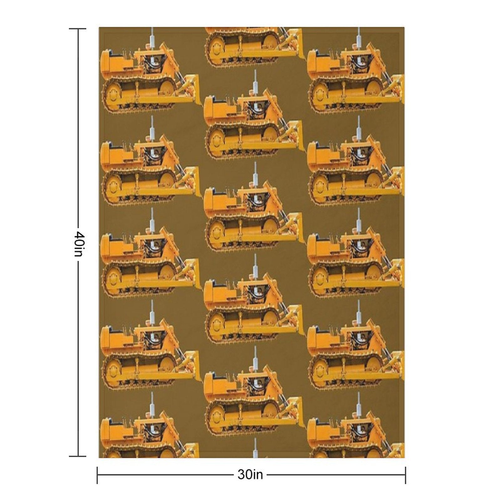 Yellow Bulldozer Velvety-soft Throw Blanket