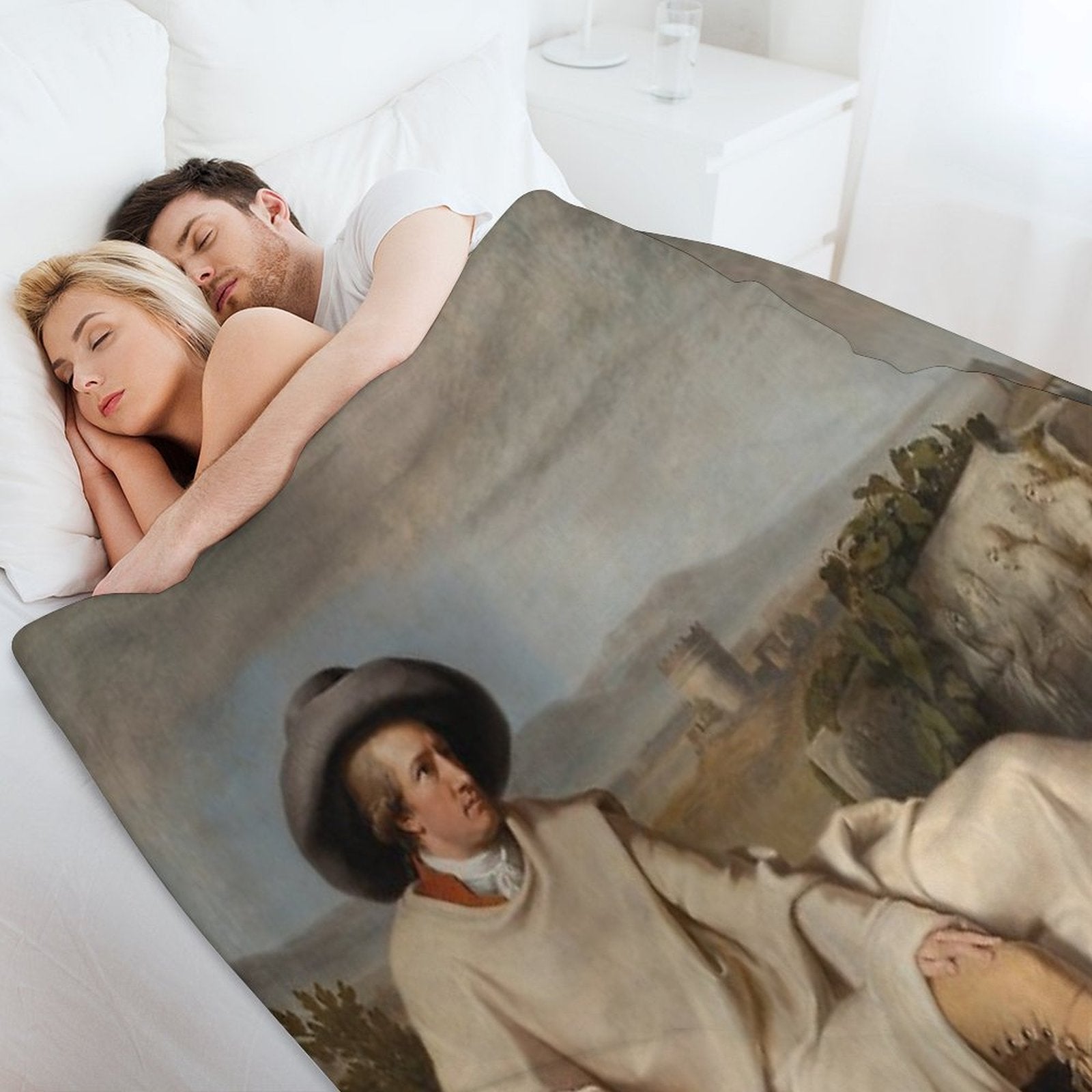 Johann Heinrich Wilhelm Tischbein, Goethe in The Roman Campagna Travel-friendly Throw Blanket