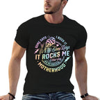 Some Days I Rock It Some Days It Rocks Me Tie Dye Skull Mom  Trendy Pattern T-Shirt