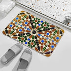 A Tile Wall in Tangier  Long-Lasting Bath Mat