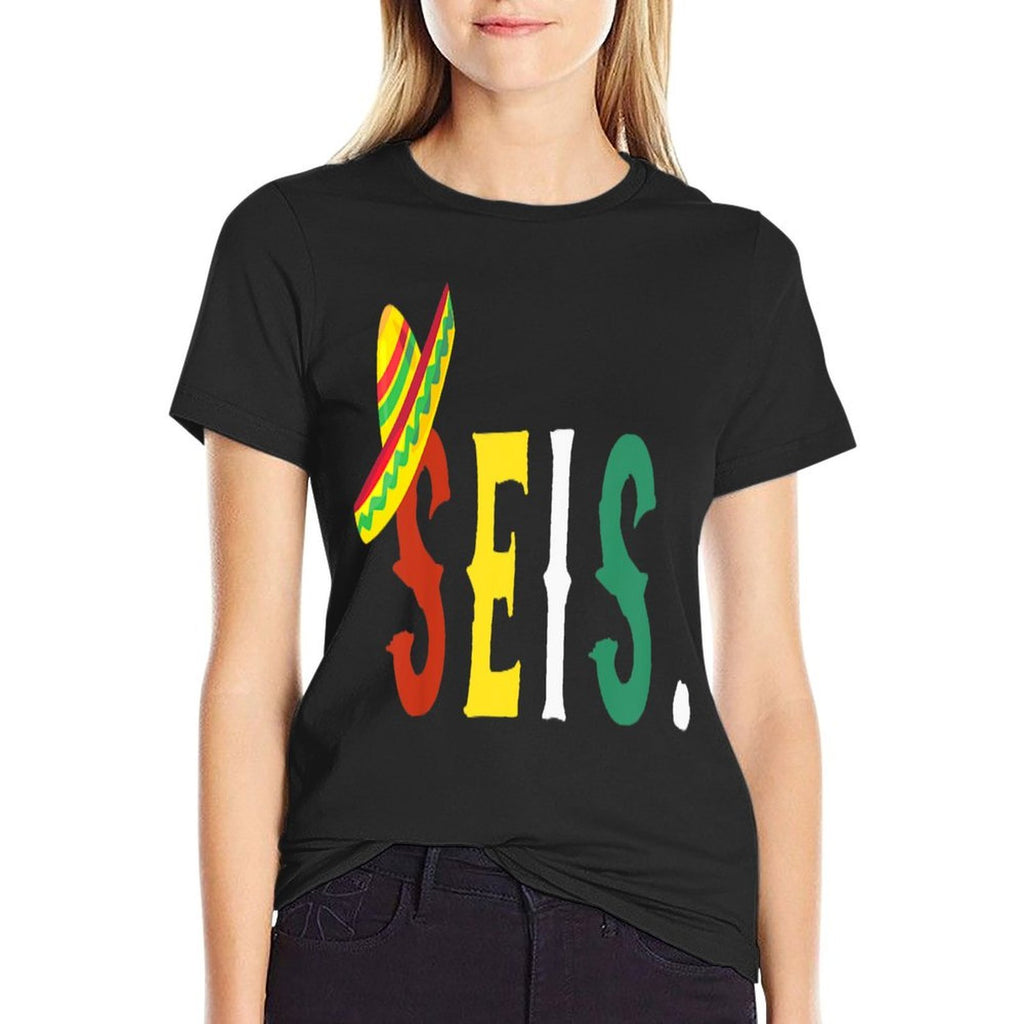 Kids 6 Year Old Mexican Fiesta Birthday Theme Seis Anos 6th Gift  Affordable Price T-Shirt