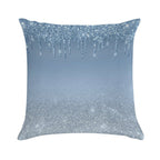 Paint It Blue Glitter Soft Fade-Resistant Throw Pillow