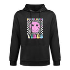 Second Grade Vibes Groovy Back to School 2nd Grade Girls Kid Colorfast Hoodie