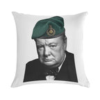 Winston Churchill WithGreen Lid Soft Washable Throw Pillow