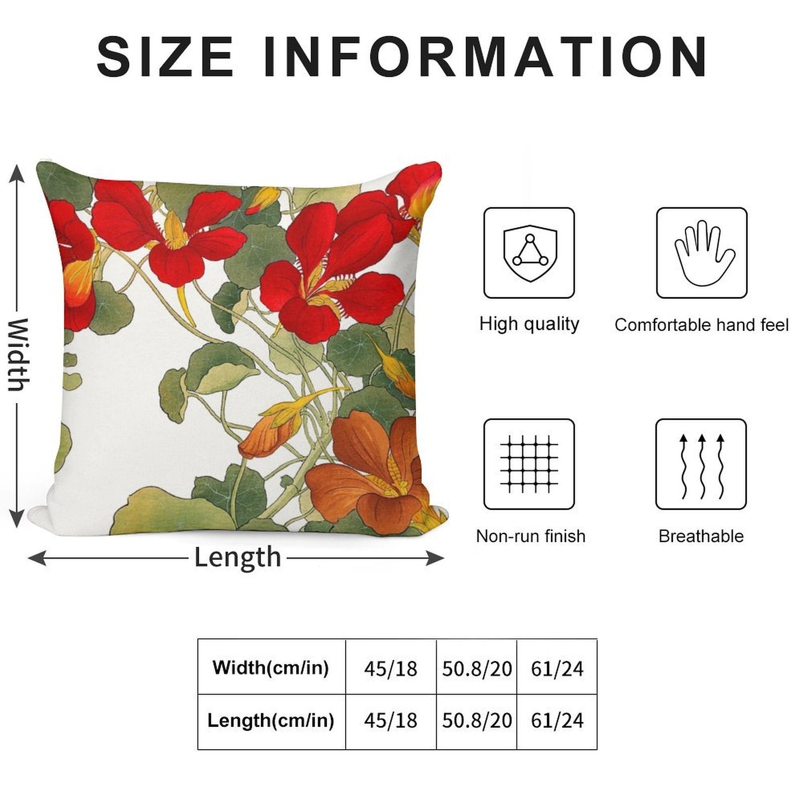 Nasturtium Flower Soft Luxury Feel Throw Pillow