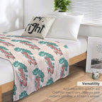 Red Snake Surrounded by The Clover Leaf Comfort Throw Blanket