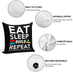 Eat Sleep Build Repeat Building Blocks Bricks Master Builder Soft Gift Ready Throw Pillow
