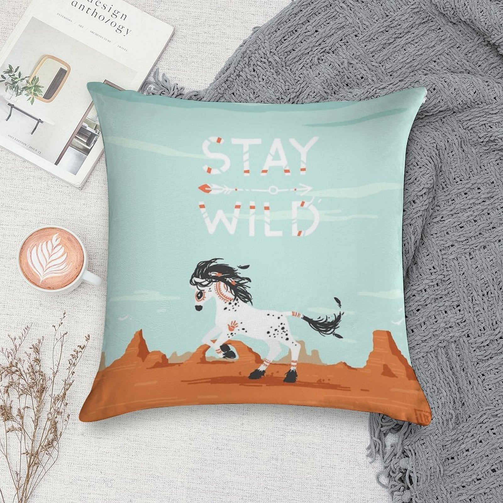 Stay Wild Soft Home Decor Throw Pillow