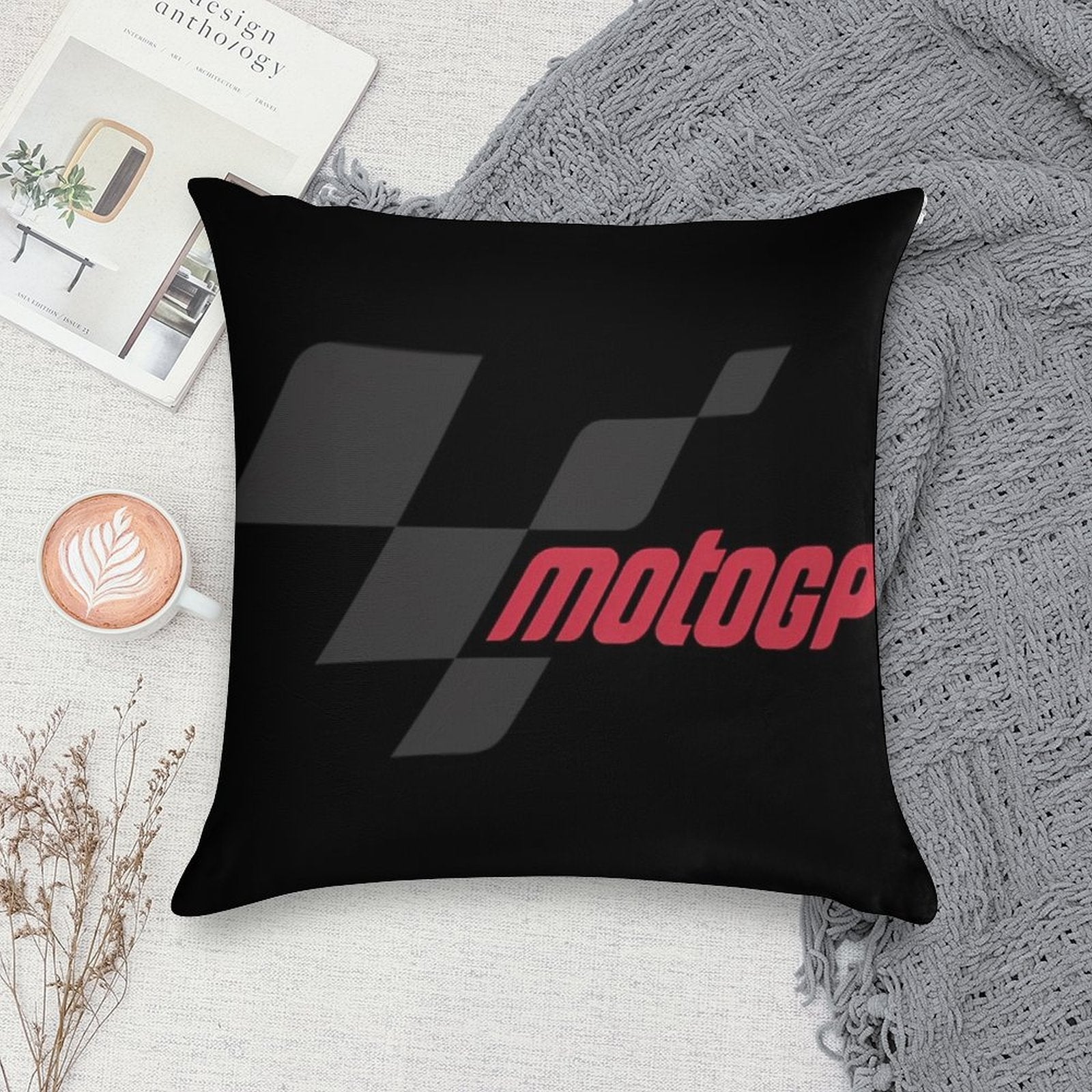 Moto GP Logo Essential Soft Easy Maintenance Throw Pillow