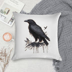 Black Raven Soft Bedroom Essential Throw Pillow