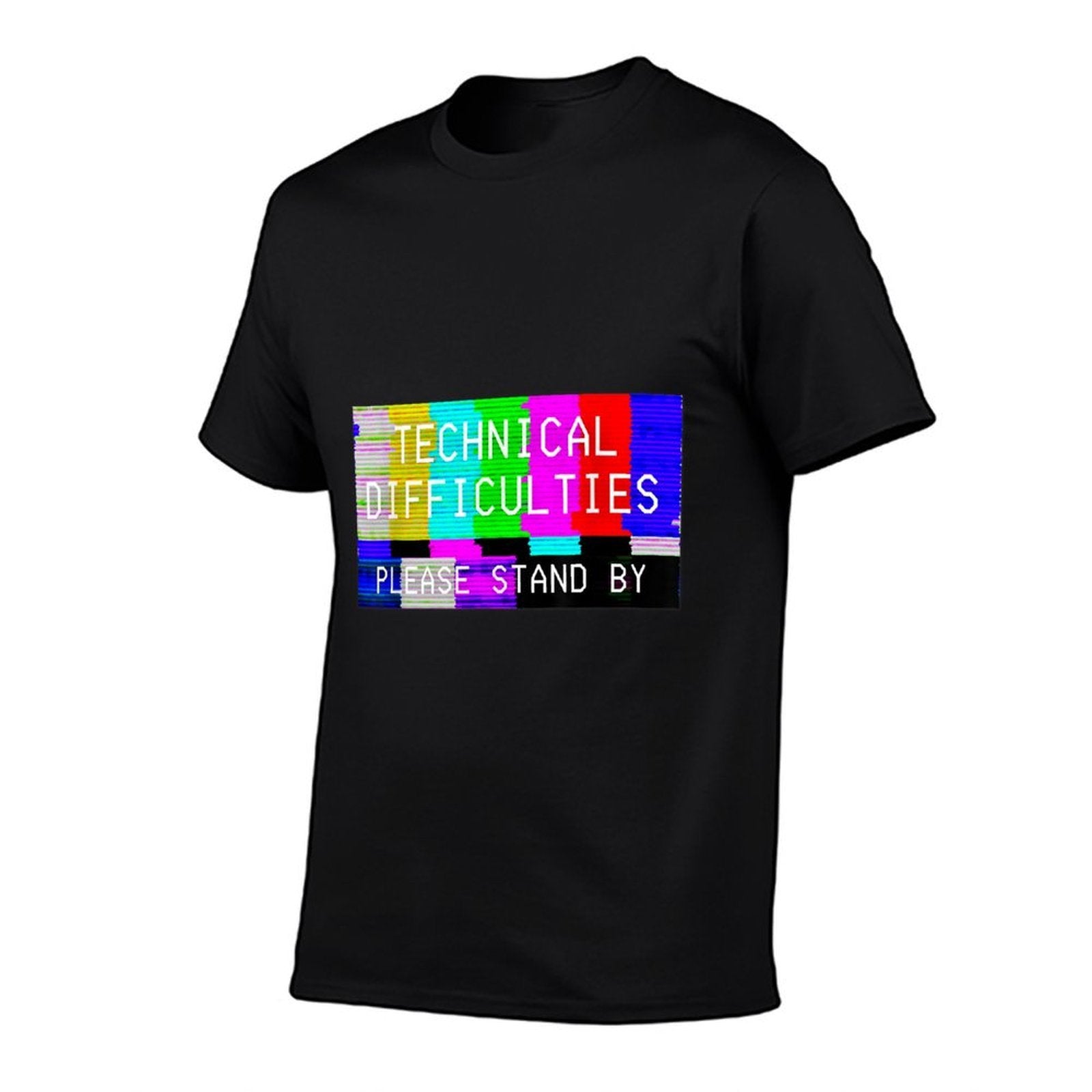 Glitchy Technical Difficulties Please Stand By TV  Graphic-printed T-Shirt