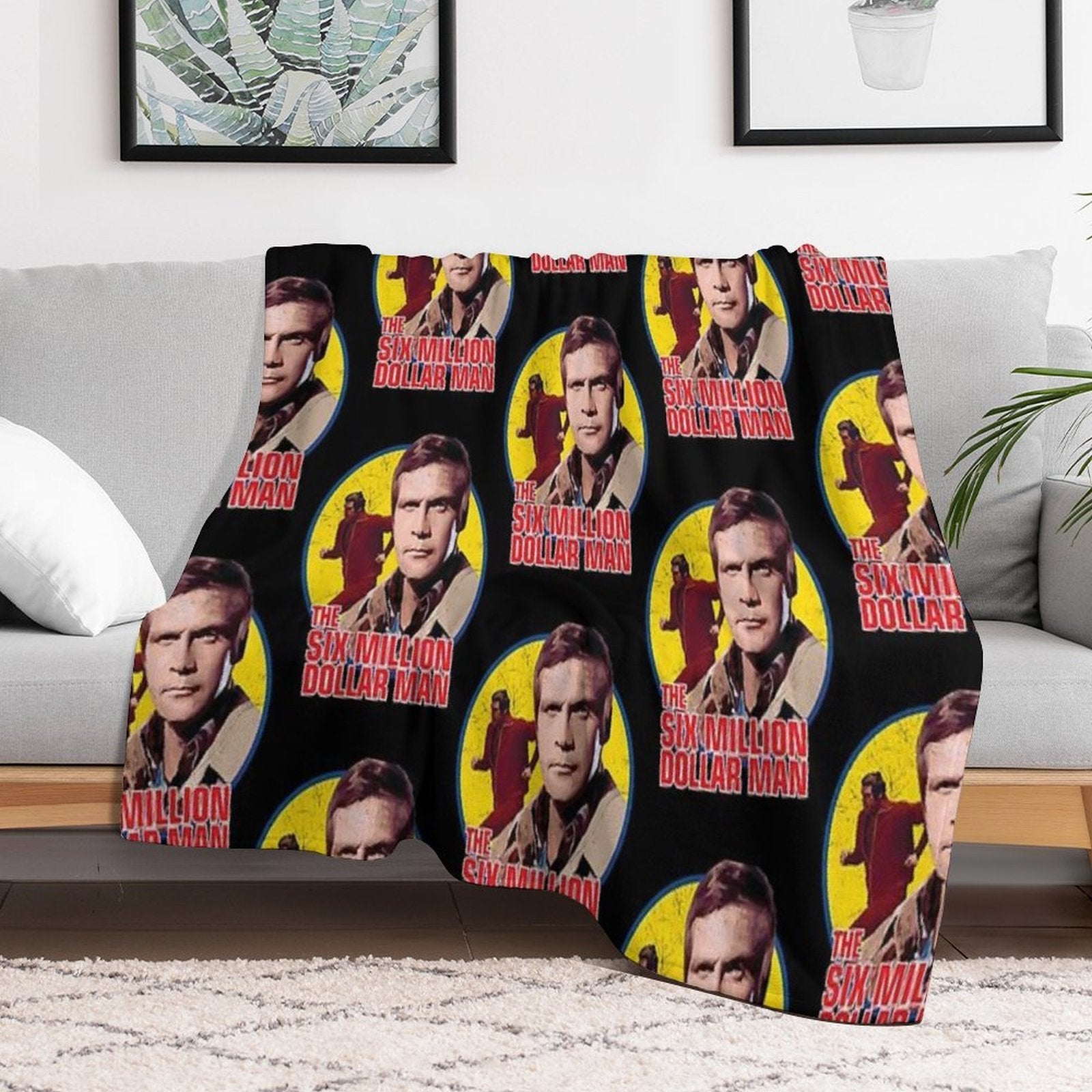 The Six Million Dollar Man Vintage Comfort Throw Blanket