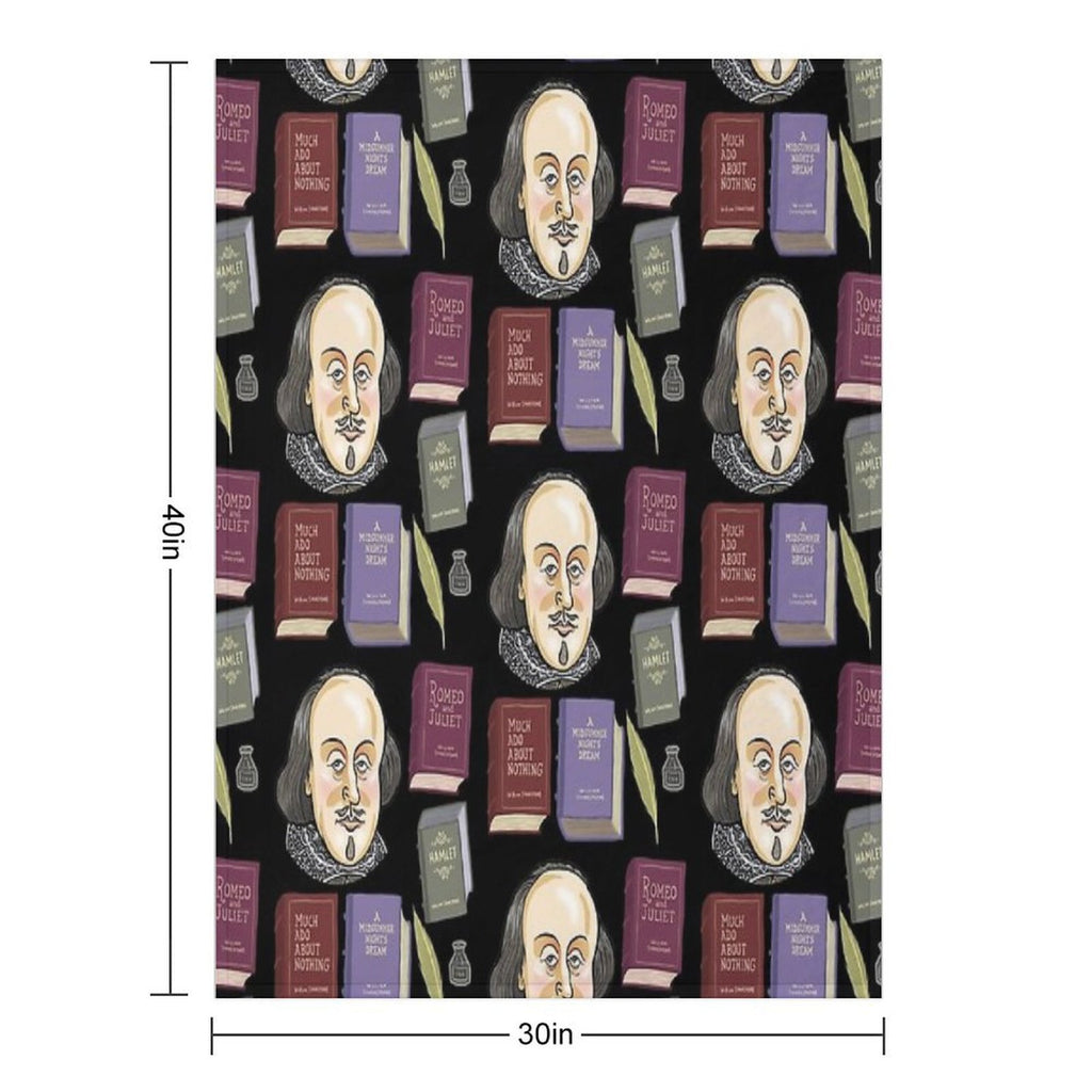 William Shakespeare Gift-ready Throw Blanket