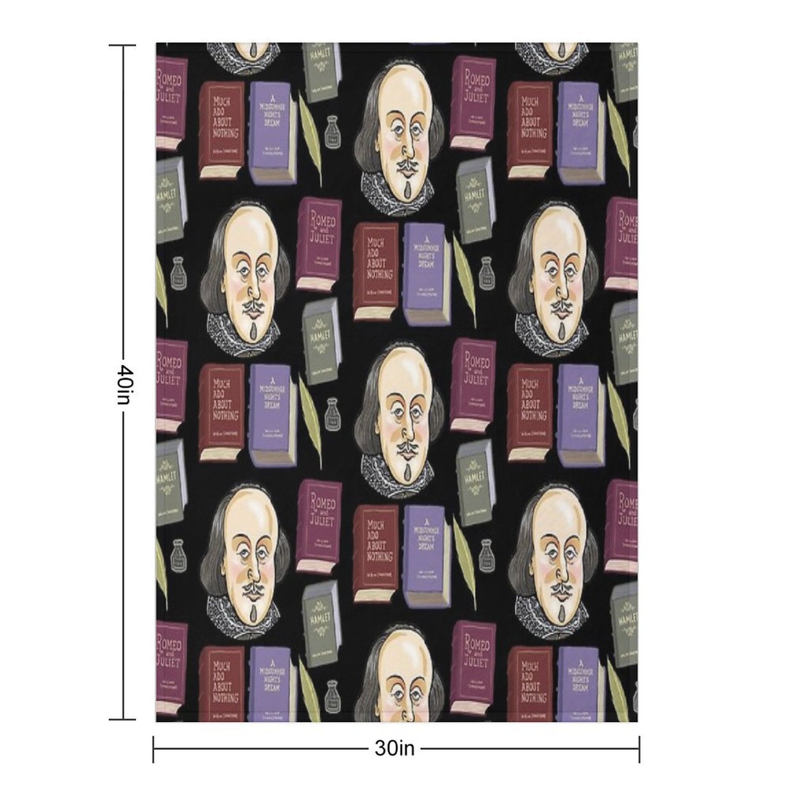 William Shakespeare Gift-ready Throw Blanket
