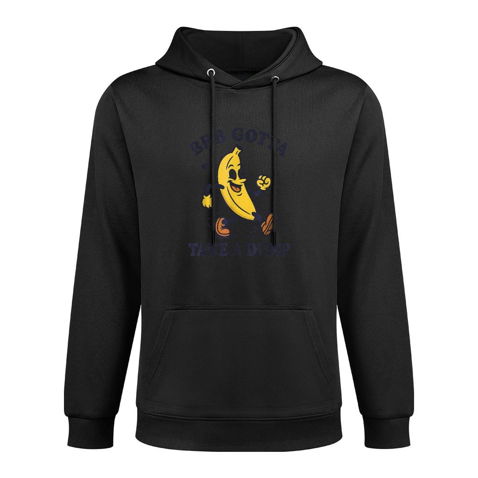 BRB Gotta Take A Dump Funny Poopy Toilet Adult Humor Meme Medium-Weight Fabric Hoodie