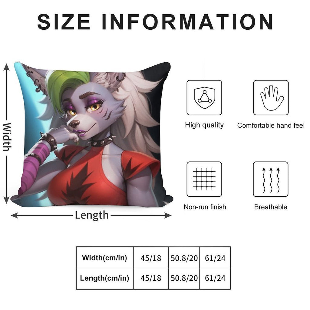 Roxanne Wolf Idle Soft Easy Maintenance Throw Pillow