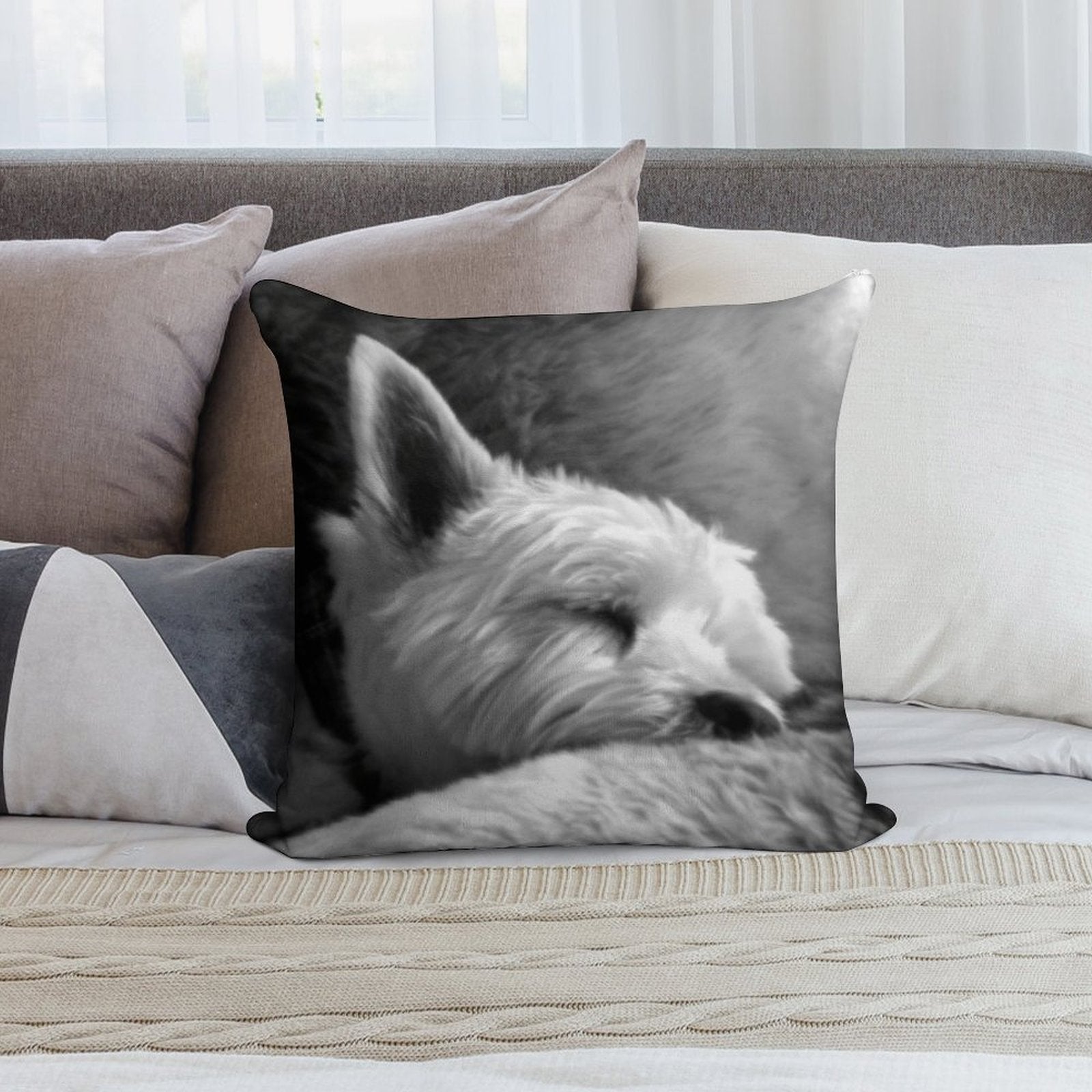 Dog Tired Soft High-Density Material Throw Pillow