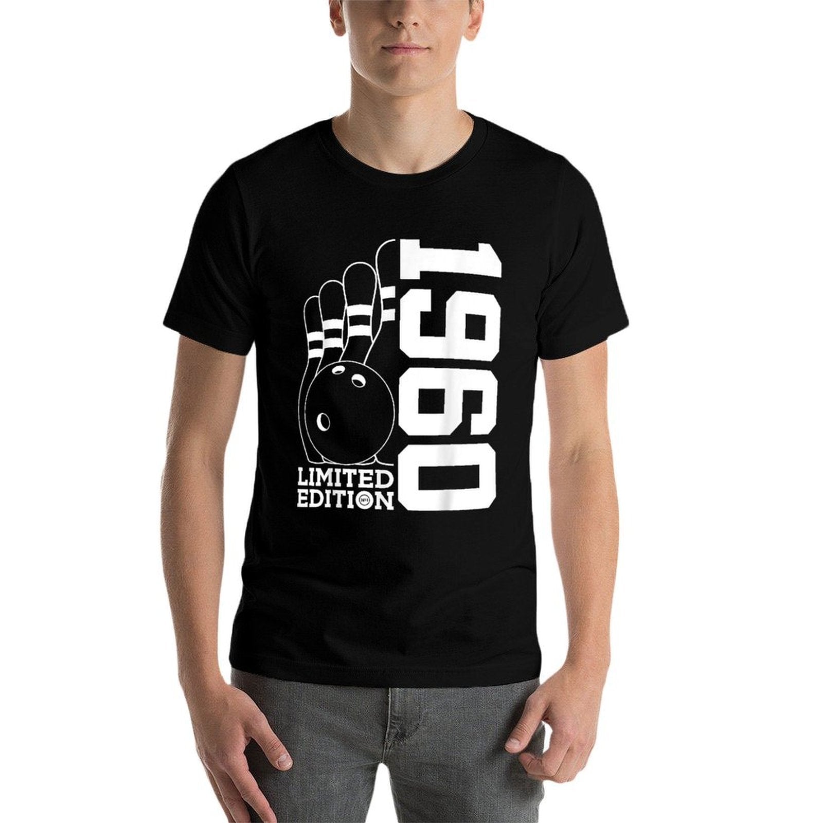 65th BIRTHDAY BOWLING LIMITED EDITION 1960  Heathered Texture T-Shirt