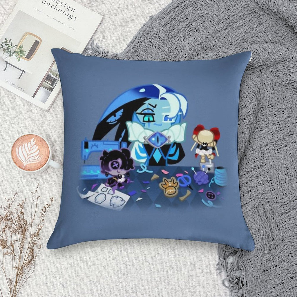 Shroomie Shadow Milk Cookie Soft Warmth Comfort Throw Pillow