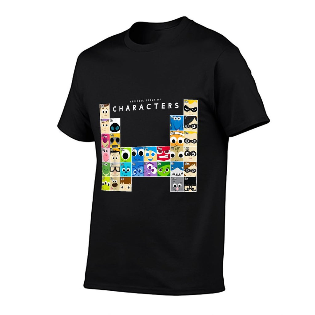 Disney Pixar Collection Color Periodic Table Of Characters  Soft T-Shirt