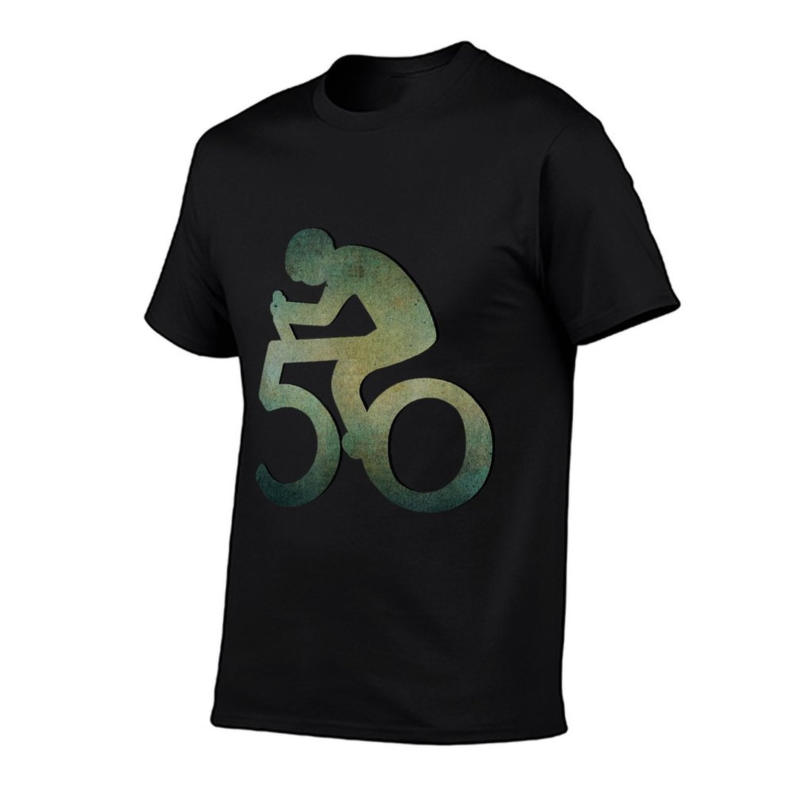 50th Birthday Mountain Bike Tour Cycling Lover Bicycle Rider  Heathered Texture T-Shirt